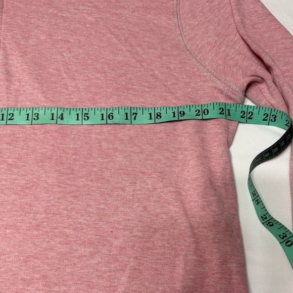 Johnnie-O Pink Knit Zip Up Sweater with High Collar - Picture 4 of 7